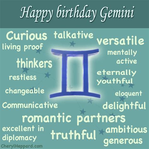Happy Birthday Gemini Gemini Birthday Horoscope Gemini Gemini Facts