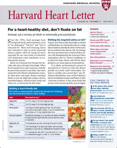 Harvard Heart Letter Harvard Health