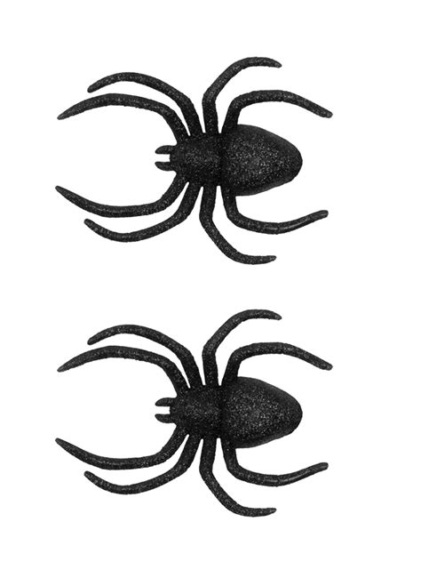 2 Arañas Con Purpurina 13x9 Cm Halloween Decoración Y Disfraces Originales Baratos Vegaoo