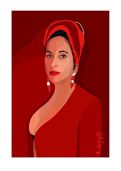 Carmen Portrait Painting By Dilip De Vintage Vogue Covers Portrait