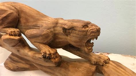 Wood Carvings Cheetahs TUAN WOOD CARVINGS YouTube