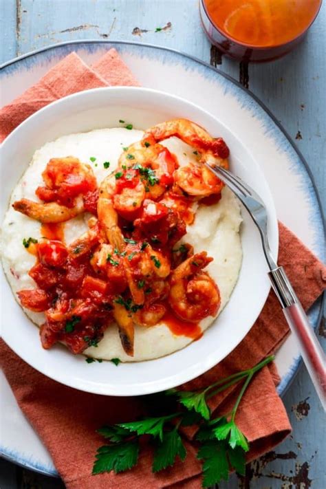 Spicy Shrimp And Cheese Grits With Tomato Healthy Seasonal Recipes
