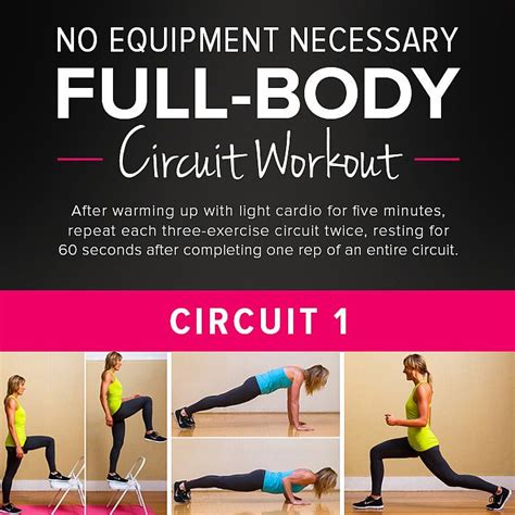 Printable Full Body Circuit Workout — No Equipment Needed