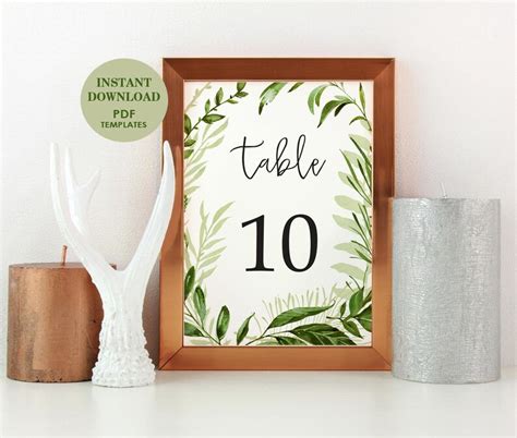 Printable Table Numbers 1 30 Instant Download Wedding Etsy