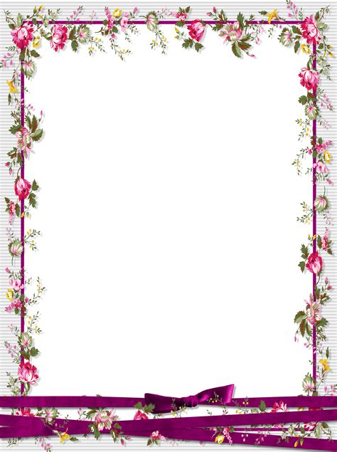 Flower Border Frame Png Clipart Wedding Invitation Transparent