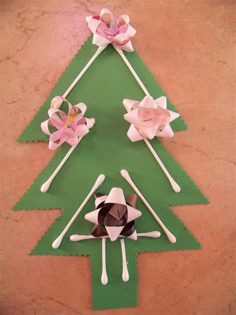 Mamma Giochiamo Lavoretto Di Natale Albero Di Natale Con Cotton Fioc