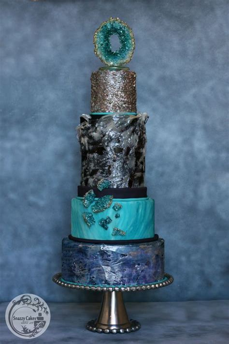 What kind of cake do you find at a fabric store? SnazzyCakes Wedding Cake Portfolio | Geode cake wedding ...