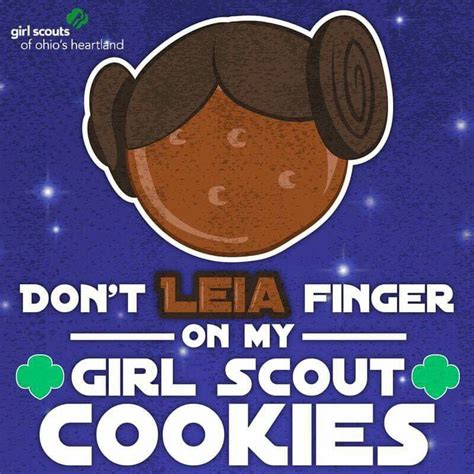 Princess Leia Girl Scout Cookies Funny Girl Scout Cookie Sales Girl