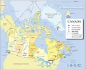 Mapa de ciudades de Canadá y las provincias - Mapa de Canadá ciudades y ...