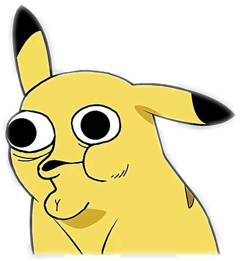 Derp Sticker Pikachu Meme Face Png Clipart Large Size Png Image