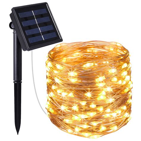 Amir Solar Powered String Lights 100 Led Copper Wire Lights Starry