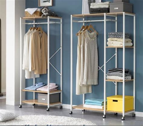 The red and blue colour may be tricky but looks awesome for a room. Wardrobe rack. Floor to ceiling, minimalist clothes rack ...