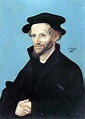 Ritratto di Filippo Melantone, olio su pannello di Lucas Cranach The ...