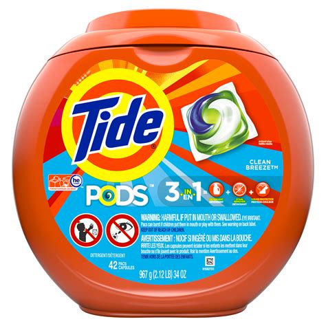 Tide Pods Clean Breeze, 42 Ct Laundry Detergent Pacs - Walmart.com