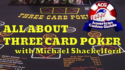 If the dealer qualifies and the three card poker odds are 44.91% for a player win, 55.03% for a dealer win, and 0.06% for a tie. All About Three Card Poker with Michael "Wizard of Odds" Shackleford - YouTube