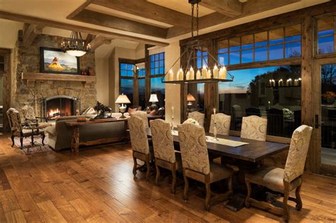 Modern Ranch Rustic Dining Room Minneapolis By