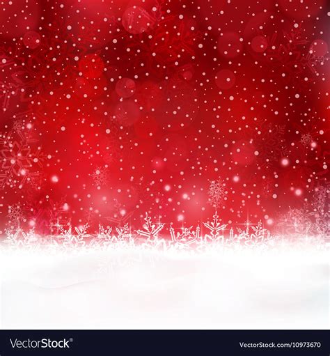 Abstract Red Christmas Snow Background Royalty Free Vector