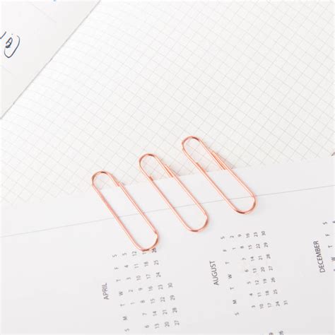 Rose Gold Paper Clip 120 Pack Stationery Pal