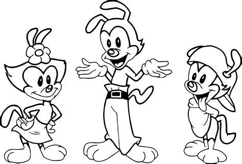 Awesome The Animaniacs What Are You Doing Coloring Page Cartoon