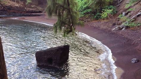 Clothing Optional Red Sand Beach In Hana Maui Hawaii Youtube