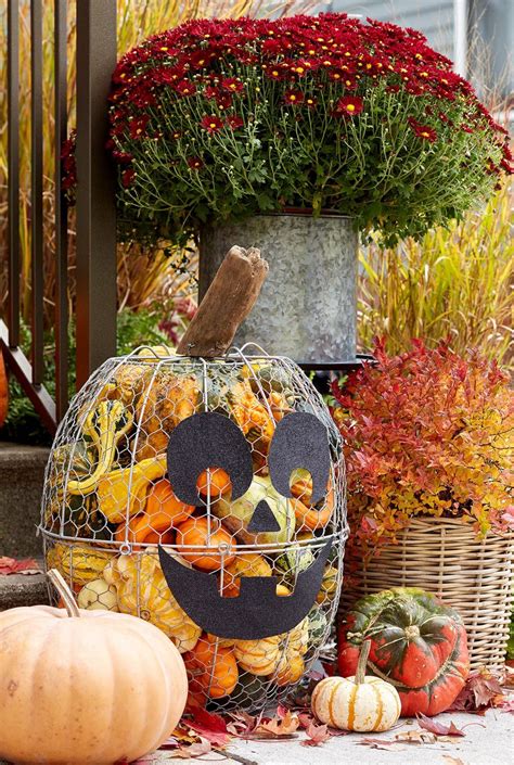 Awesome Diy Fall Decorations For Outside Fall Outdoor Decor Pumpkin