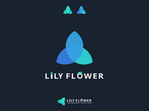 Lily Flower Logo Branding Uplabs