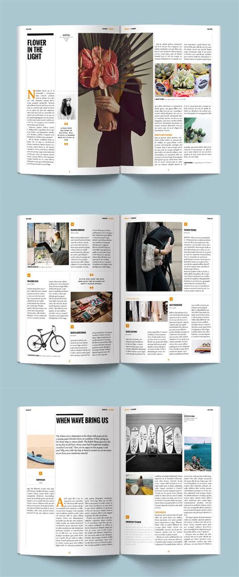 Magazine Template 36 Unique Pages This Is A Clean And Modern Indesign