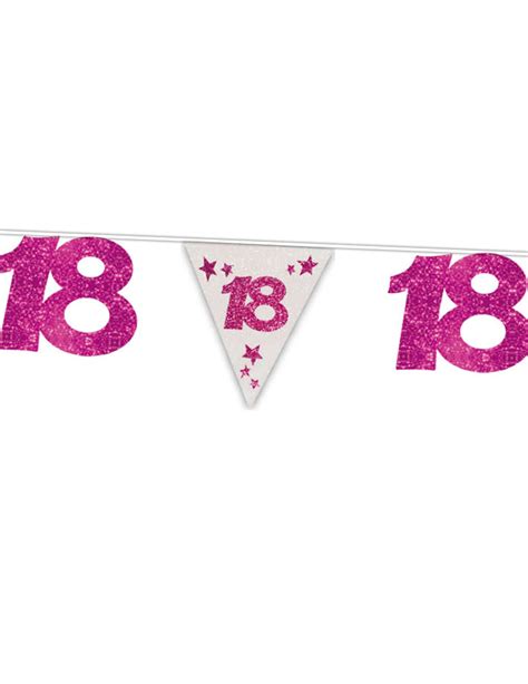 Geburtstag ist für junge heranwachsende ein ganz besonderer geburtstag. Glitzernde Girlande 18. Geburtstag rosa , günstige ...