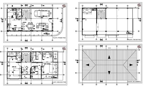 Architectural House Plan In Autocad Cadbull