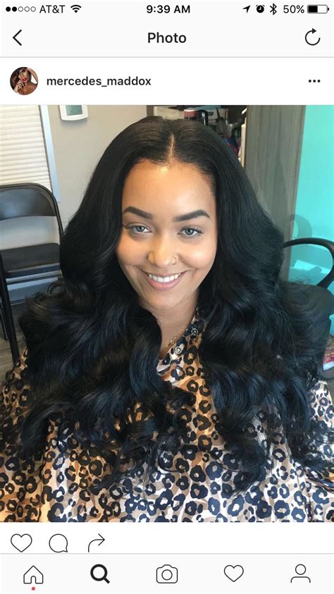Middle Part Traditional Sew In Middle Part Hairstyles Sew In