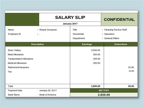Salaries must be paid within 7 days of the following month. Salary Slip Template Free Download - samplesofpaystubs.com