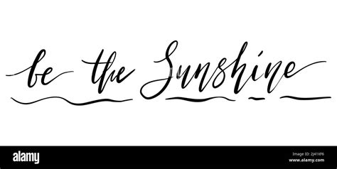 Hello Summer Sunshine Hand Drawn Lettering Design For Apparel And