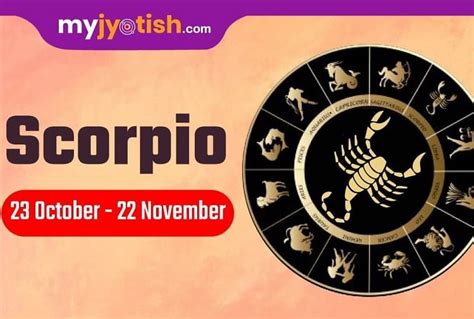 Today Daily Horoscope Scorpio 23 October 2023 My Jyotish