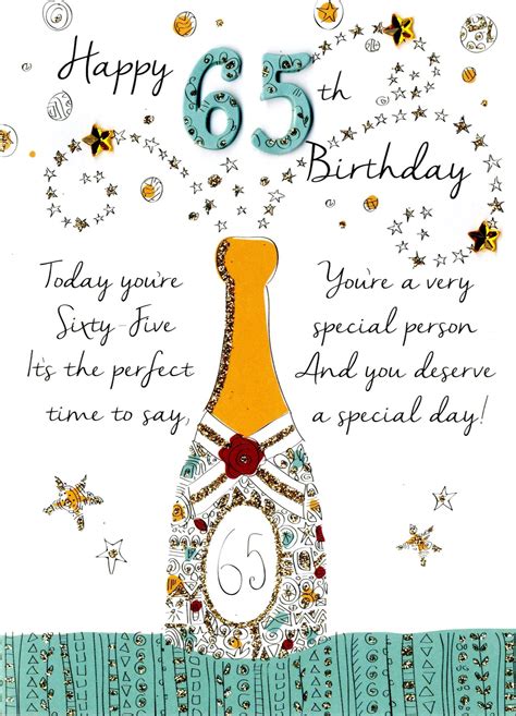 Happy 65th Birthday Greeting Card Second Nature Just To Say Cards Ebay