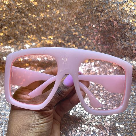 Baddie Oversized Sunglasses Soft Pink Etsy
