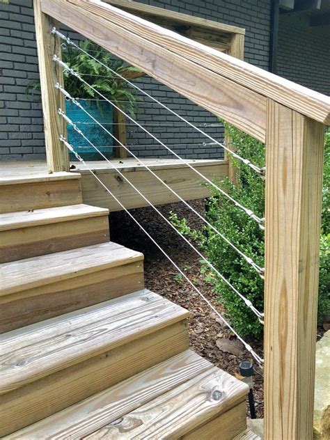 Cable Railing Diy Modern Deck Railing Tutorial Deck Stair Railing Railings Outdoor Deck