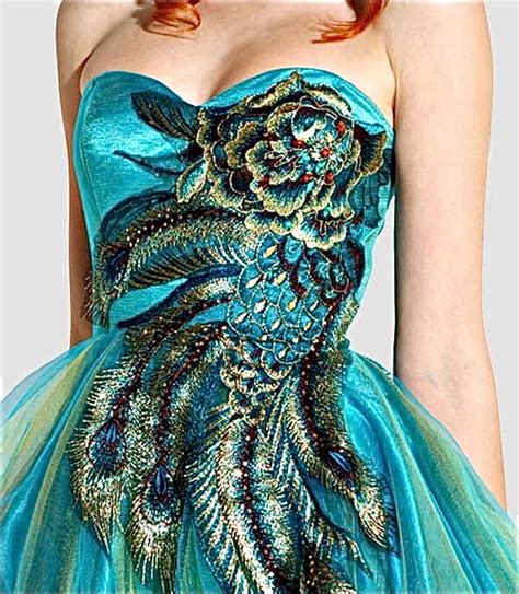 Peacock Colors Beautiful Dresses Formal Dresses Long Peacock Dress