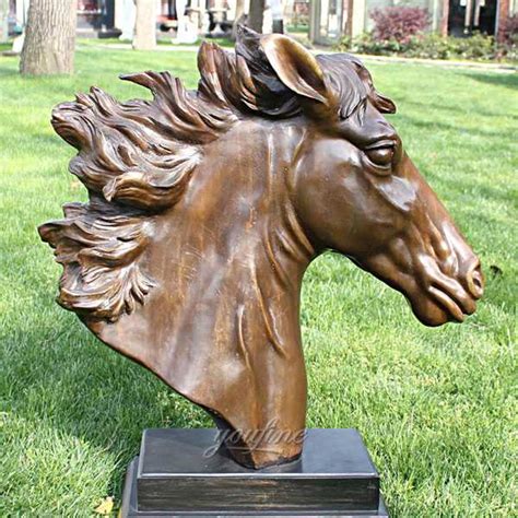 Art Sculptures Art New Large Horse Head Bust Statue Ornament Sculpture