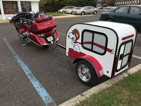 You will hardly know it is behind you! Kompact Kamp Pet Trailer being pulled by a Goldwing ...