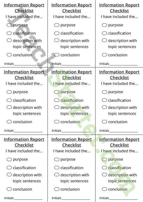 Recount Writing Checklist Writing Checklist Procedural Writing