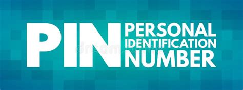 Pin Personal Identification Number Acronym Stock Illustration