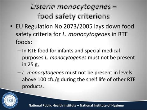 PPT Listeria Monocytogenes In Food As Public Safety Risk PowerPoint