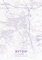 'Bytom Poland' Poster by Designer Map Art | Displate