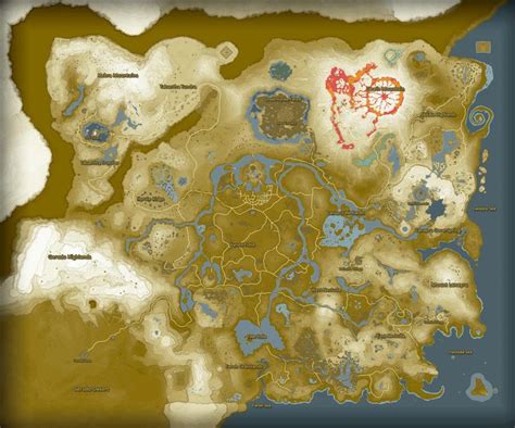 The Legend Of Zelda Breath Of The Wild Full Map Zelda Map Legend Of