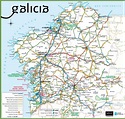 Galicia road map - Ontheworldmap.com