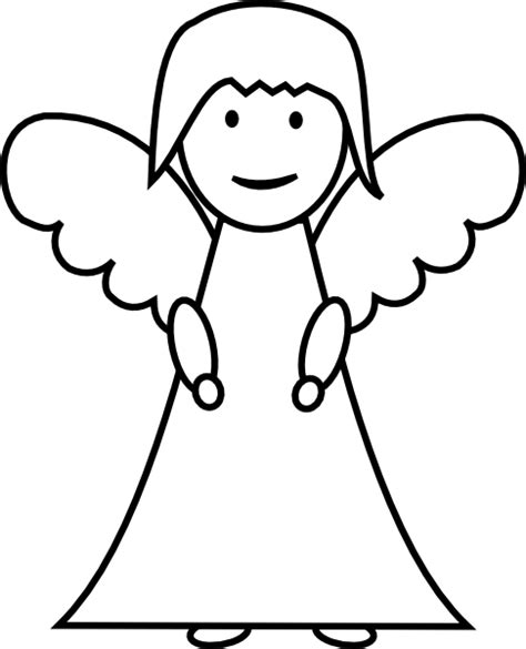 Angel Outline Clip Art At Vector Clip Art Online Royalty