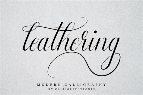 Leathering Modern Calligraphy Font All Free Fonts