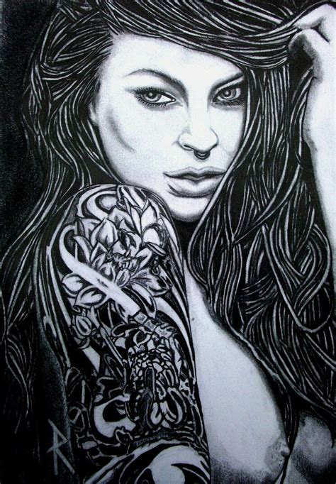 Pin By Sxymexi On Portrait Female Sketch Portrait Ink