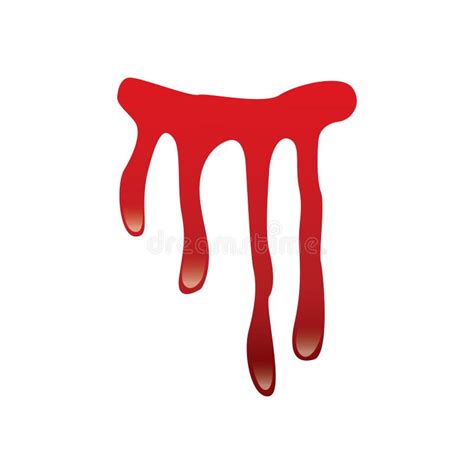 Blood Dripping Vector Illustration Decorative Design Stock Vector