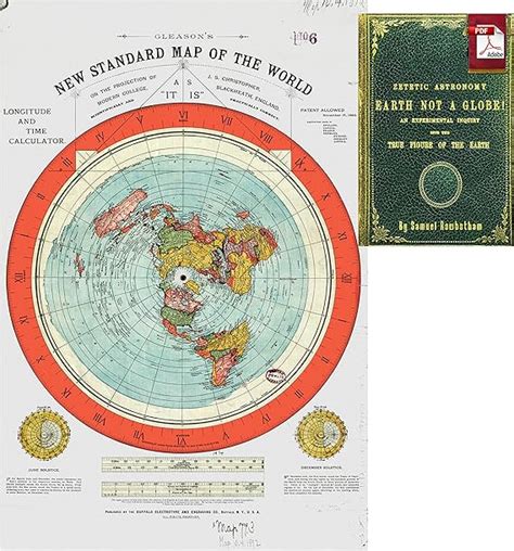 Flat Earth Maps Pack Of 3 Gleasons New Standard Map Of The World